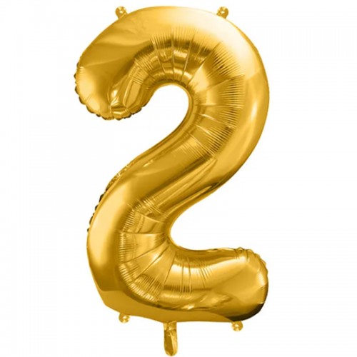 Balão Número 2 Dourado